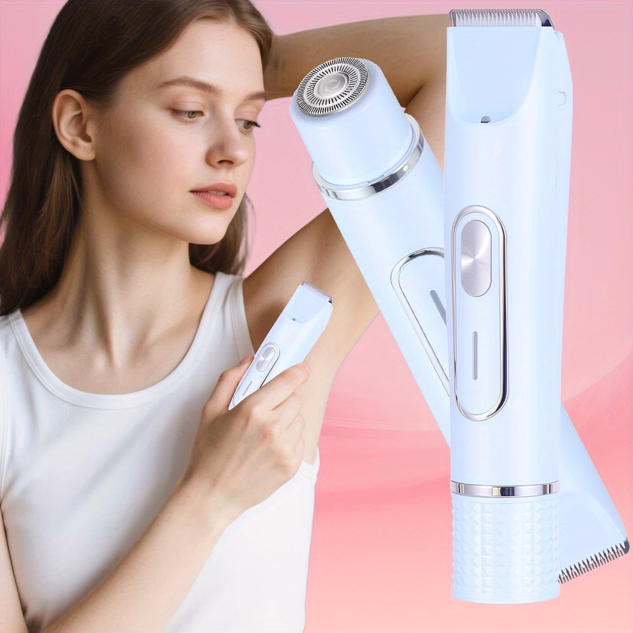 HATTEKER NEW 2-in-1 Epilator Body Hair Dual Head Trimmer – Precision Dual Head Trimmer for Facial Hair, Ideal Gift for Ladies