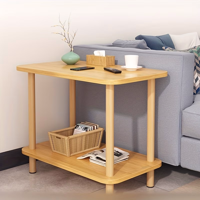 Wooden Side Table Measuring 80cm x 53cm x 40cm – Suitable for Bedroom or Living Room Use, Bedside Nightstand with Modern Design and Space-Saving Storage