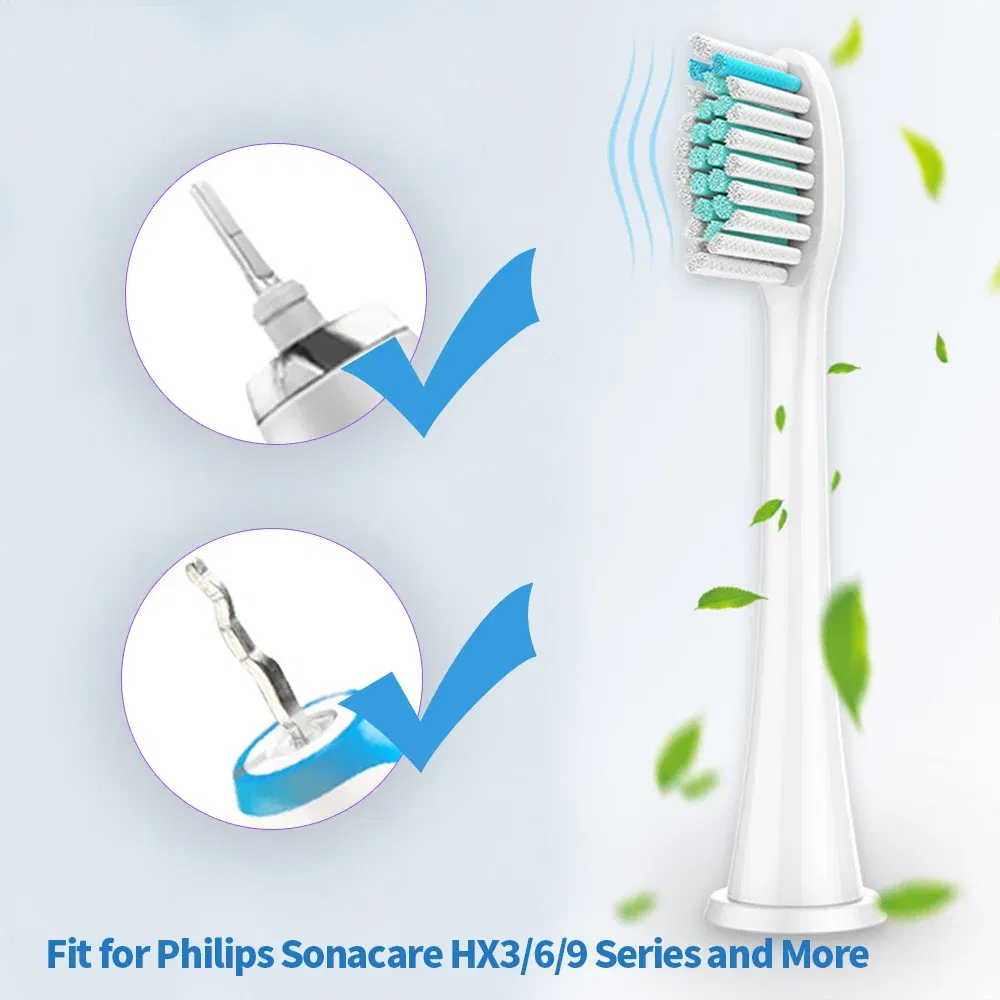 Color: Red - Electric toothbrush head, replaceable sonic electric toothbrush head, suitable for Philips Sonicare's electric replaceable brush