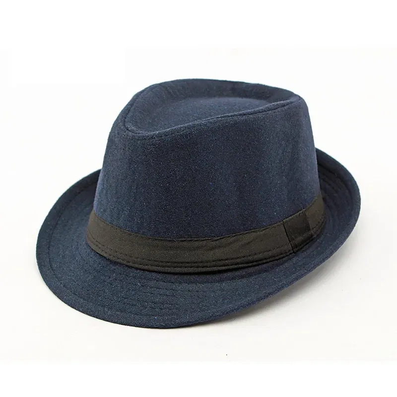 Color: DEEP BLUE - Spring Summer Men's Hats Fedoras Top Jazz Hat  Bucket Bowler Hats Chapeau Hats Fedora Hat Women Black Hat Wedding Hat Caps