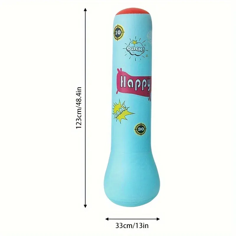 Color: PURPLE - Inflatable Bopper Kids Punching Bag with Bounce-Back Action Inflatable Punching Bag for Kids Presents Inflatable Toys for Kids