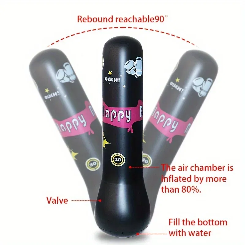 Color: PURPLE - Inflatable Bopper Kids Punching Bag with Bounce-Back Action Inflatable Punching Bag for Kids Presents Inflatable Toys for Kids