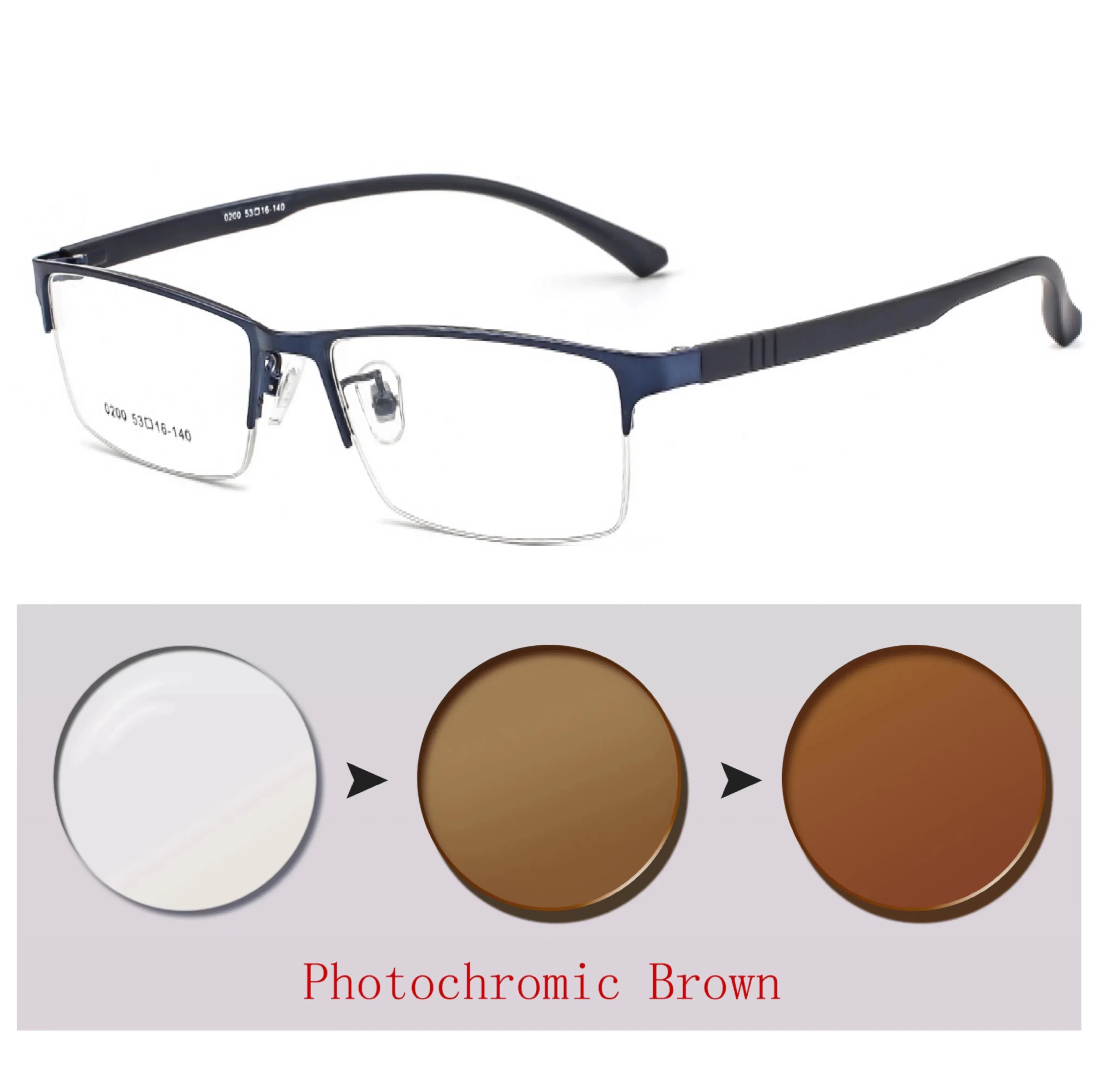 Frame Color: Yellow, Ships From: CHINA, Eye Prescription: +450 - Photochromic Sunglasses Chameleon Lens Myopia Blue Light Blocking Men's Computer Glasses Game for Sight +0.50 +0.75 +175 +2.5 +6