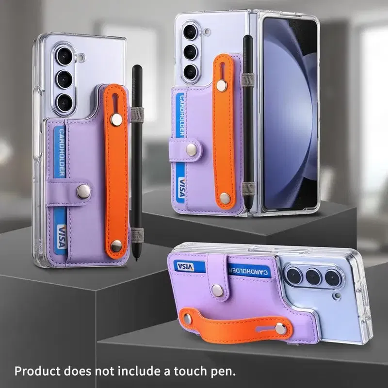 Color: SKY BLUE, Ships From: CHINA - Card Holder For Back Of Phone Universal Card Holder For Phone Case Multifunctional Phone Wallet Attachment With Pen Clip For All