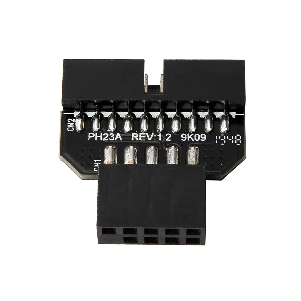 Color: Orange, Cable length: Other - Motherboard USB2.0 9Pin to USB3.0 19pin Front Panel Connector Converter USB 3.0 19/20pin to USB 2.0 9pin Header Female Adapter