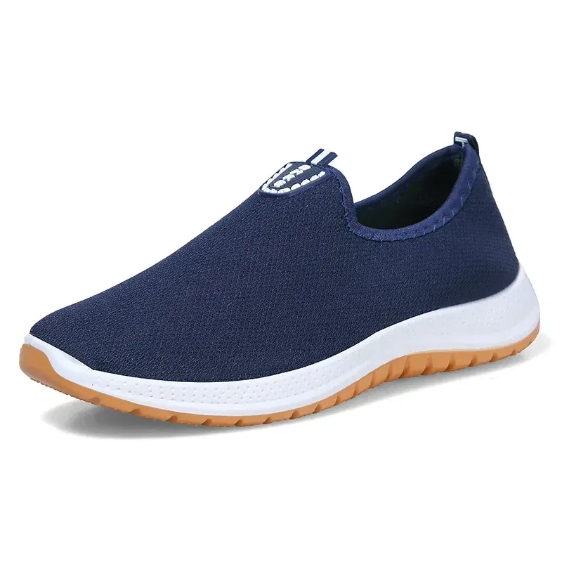 Color: black, Shoe Size: 44 - 2022 Leisure Sports Cloth Shoes Men's Mesh Breathable Soft Sole Running Shoes