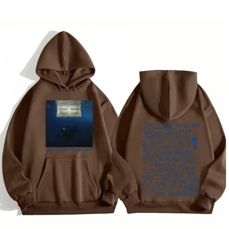 Color: Dark Grey, Size: XXL - 2024 Hit Me Hard and Soft Tour Hoodie Billie Hoodie Men's Hoodie Sudaderas Men's Casual Sports