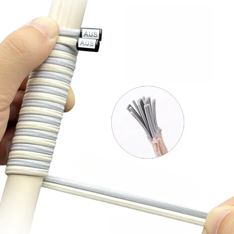 Color: Blue, Length: 100cm - Thickened No Tie Shoelaces Elastic Laces Sneakers Round Shoe Laces Without Ties Kids Adult Quick Shoelace One Size Fits All Shoe