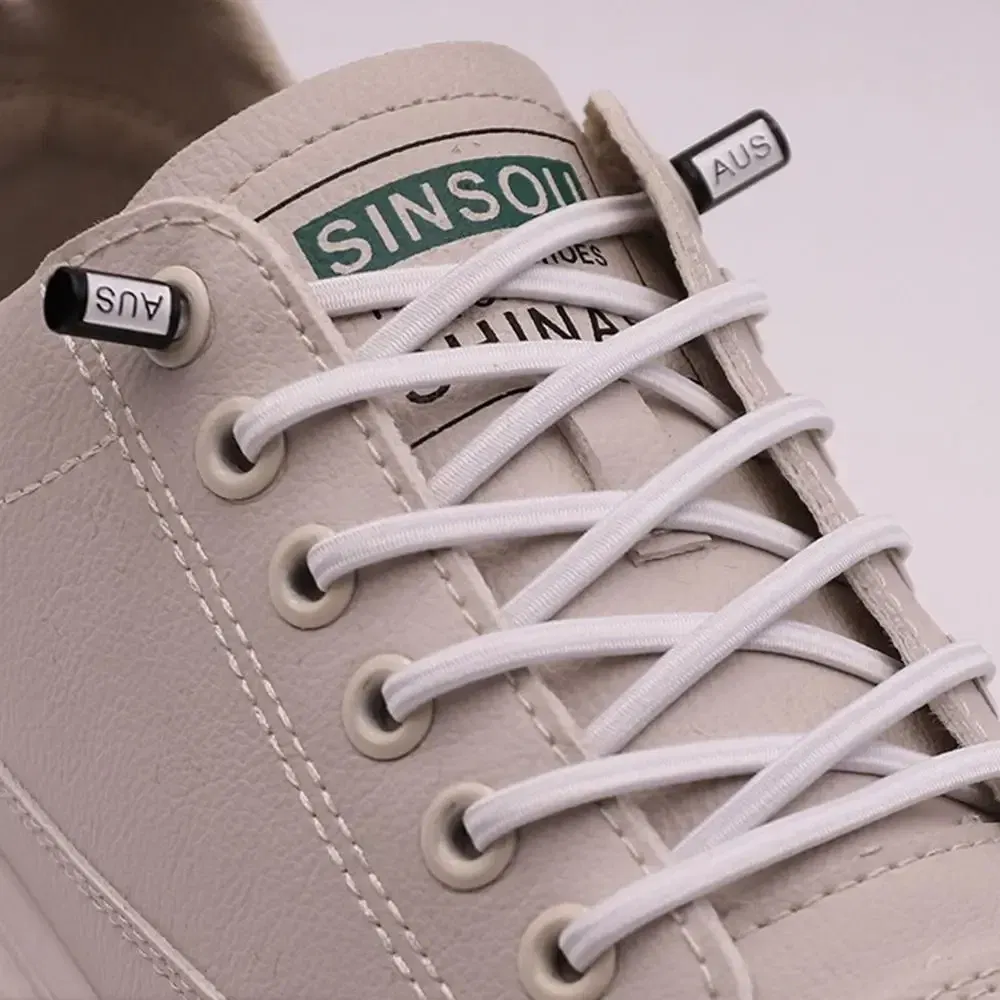 Color: Blue, Length: 100cm - Thickened No Tie Shoelaces Elastic Laces Sneakers Round Shoe Laces Without Ties Kids Adult Quick Shoelace One Size Fits All Shoe