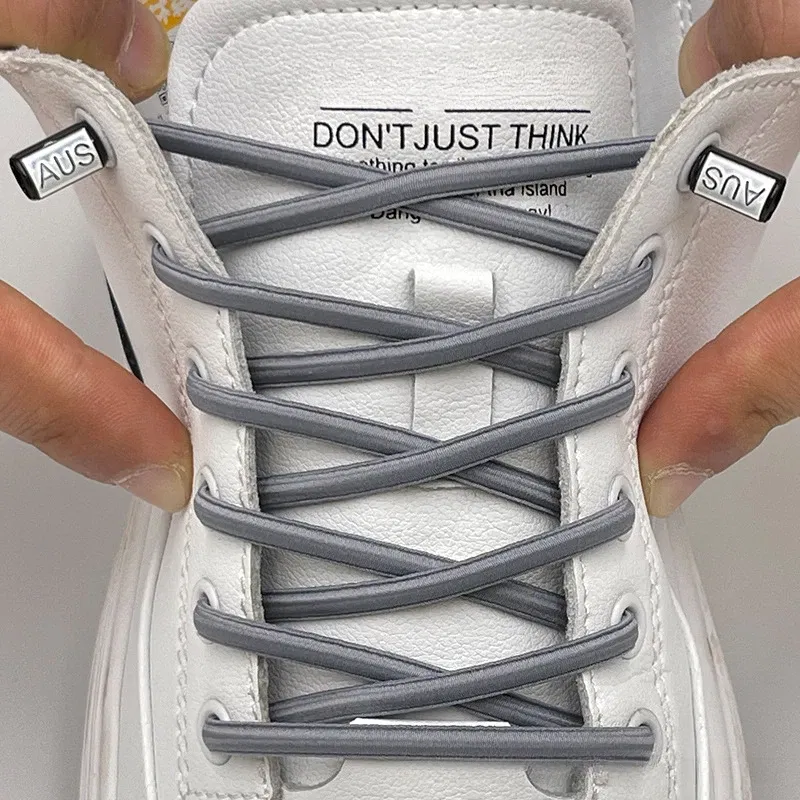 Color: Blue, Length: 100cm - Thickened No Tie Shoelaces Elastic Laces Sneakers Round Shoe Laces Without Ties Kids Adult Quick Shoelace One Size Fits All Shoe