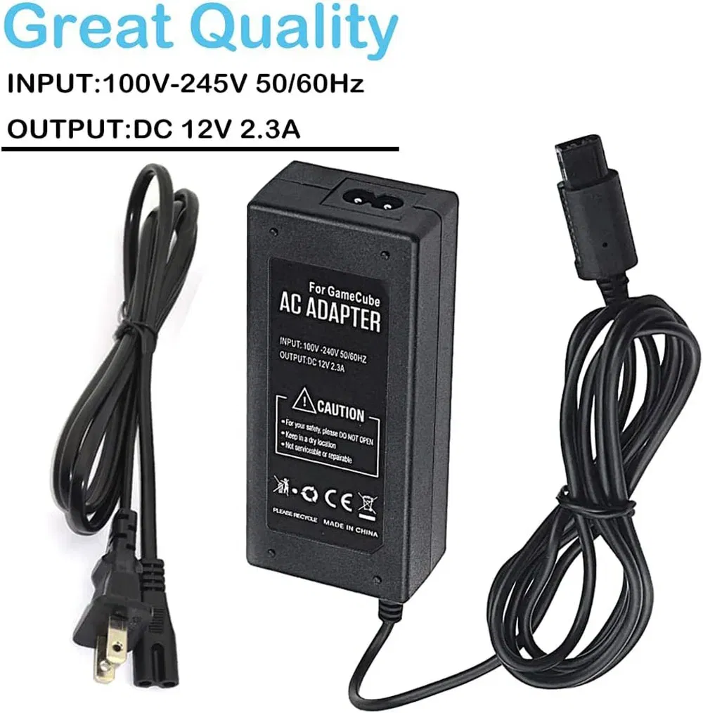 Bundle: Bundle 3 - AC Power Supply for Gamecube, AV Composite Cable Cord Compatible with Gamecube NGC Console