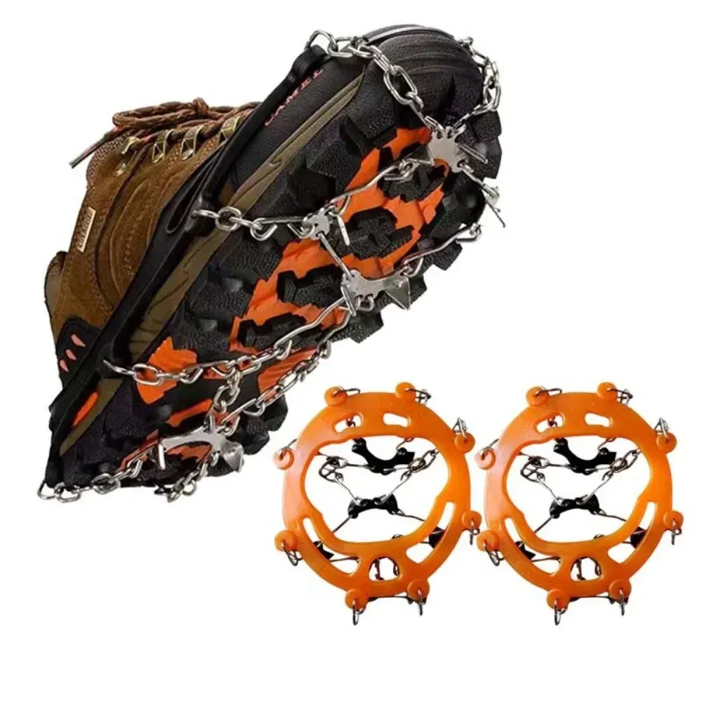 Shoe Size: 12.5, Ships From: CHINA - Winter Outdoor Hiking Climbing Snow Spikes Crampons Cleats Chain Claws Grips Boots Cover Ice Gripper Spike for Shoes Anti Slip