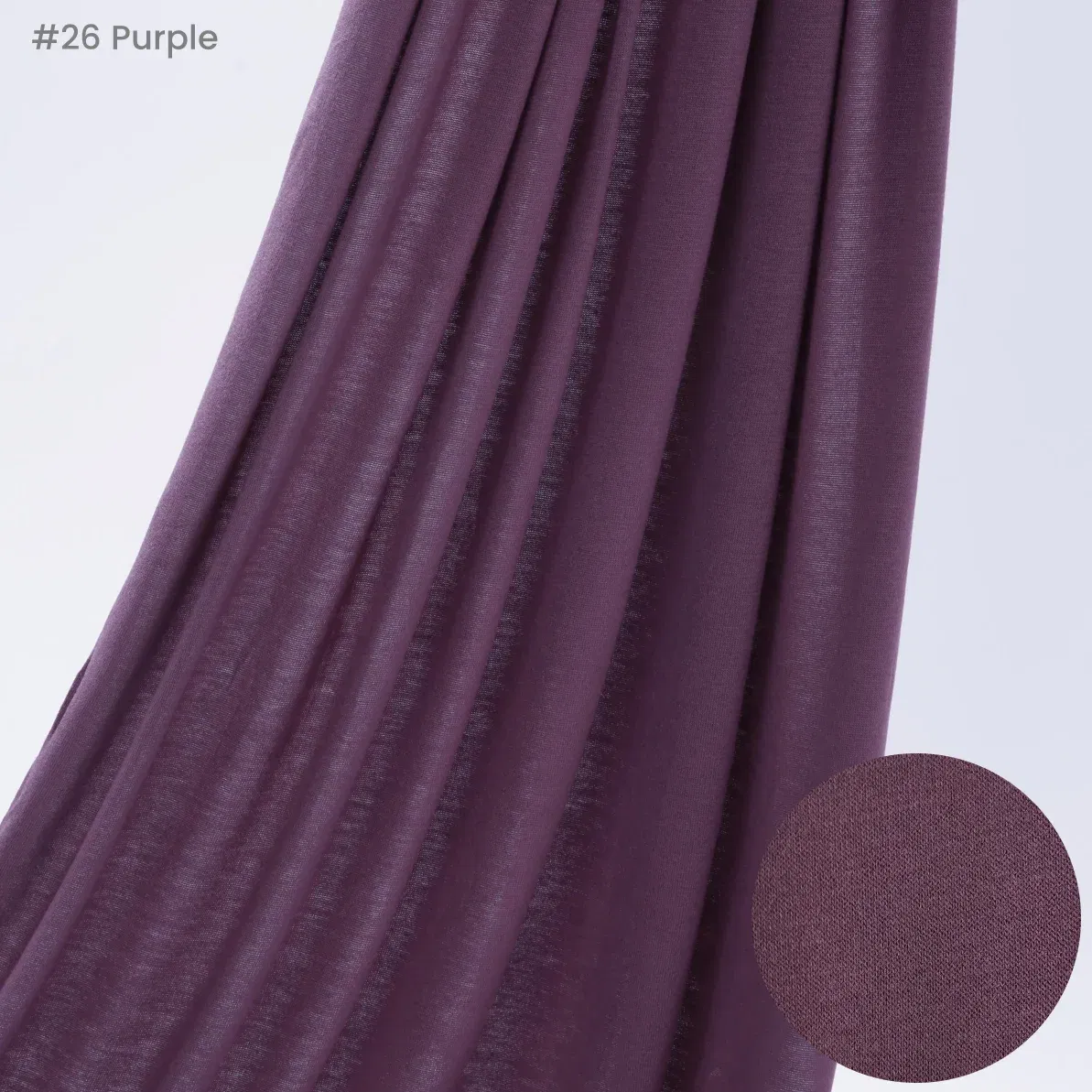Color: plum - Premium Instant Jersey Hijab Scarf Solid Muslim Long Scarves Turban Shawl Elastic Cotton Arab Headscarf Head Wraps Saudi Hijabs