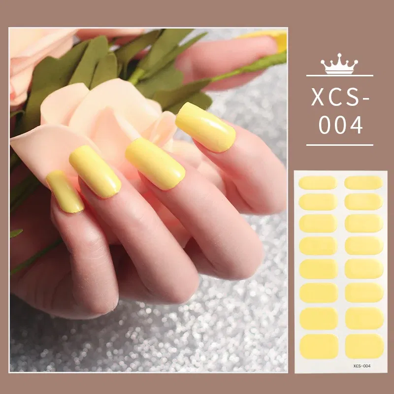 Color: wine red - Rose Red Shiny Twinkle Full Cover Nail Stickers Sticker For Nails Self Adhesive Nail Sticker Fashion Nail Stickers Beauty