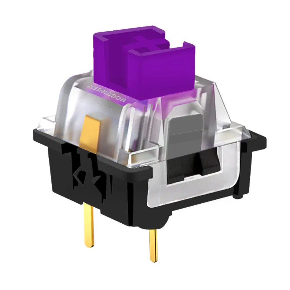 Color: Navy Blue, Axis Body: Brown Switch - REDRAGON SMD RGB MX switch 3Pin Clicky Linear Tactile silent red blue Black Brown Purple Switche For Backlit Mechanical keyboard