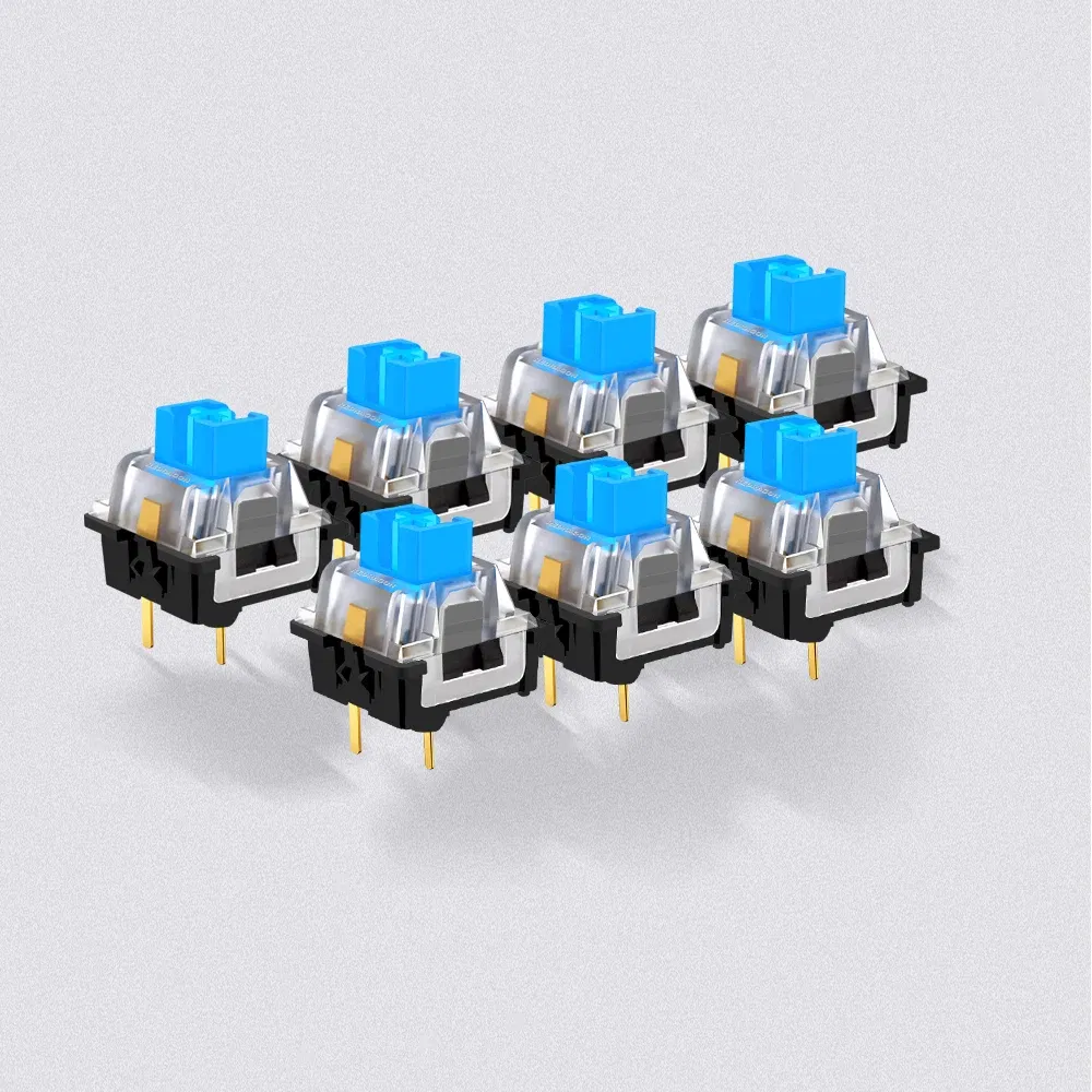 Color: Navy Blue, Axis Body: Brown Switch - REDRAGON SMD RGB MX switch 3Pin Clicky Linear Tactile silent red blue Black Brown Purple Switche For Backlit Mechanical keyboard