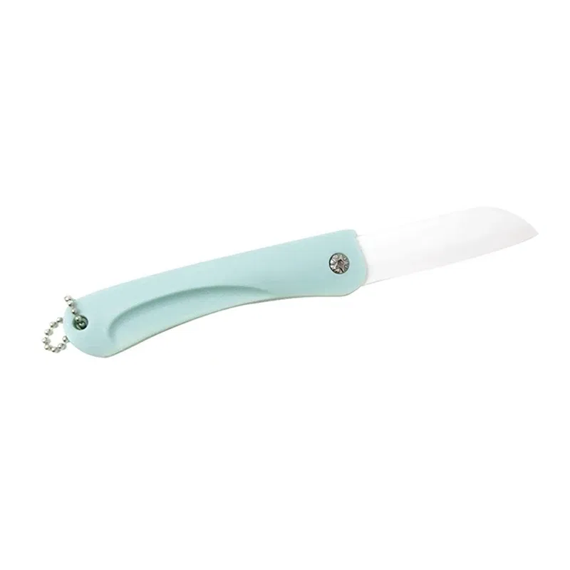 Color: WHITE - 1PC Mini Ceramic Fruit Knife Kitchen And Bar Supplies Portable Folding Knife Creative Kitchen Fruit Knife Paring Knife
