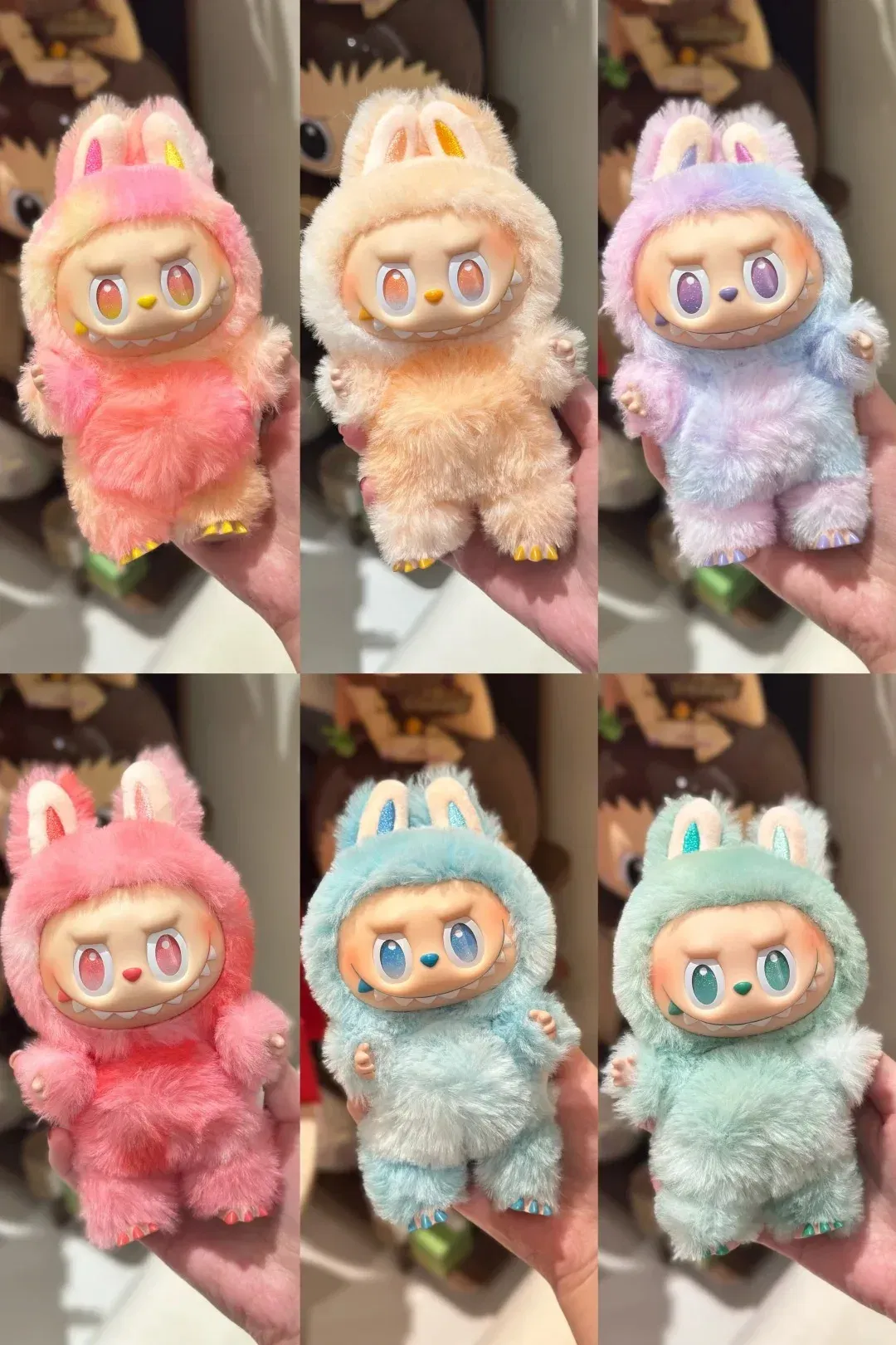 Color: black - Super Beautiful POPMART Original Genuine Labubu V3 Big Into Energy Series Vinyl Blind Box Cute and Interesting Birthday Present