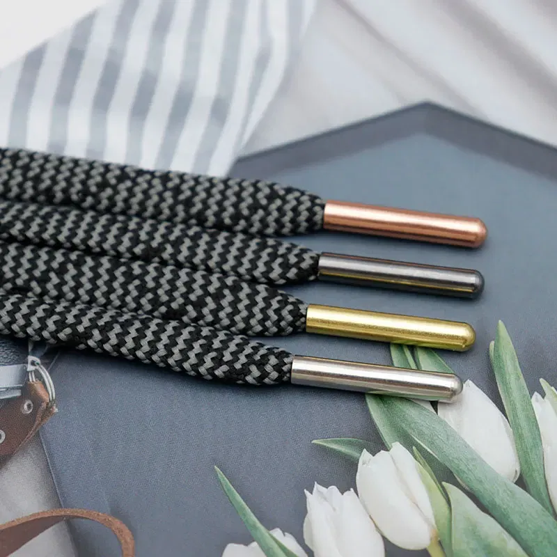 Color: Black, Ships From: CHINA - Weiou New 4pcs 1 Set of 4x22mm Seamless Metal Shoelaces Tips Head Replacement Repair Aglets DIY Sneaker Kits Silver Gold Black
