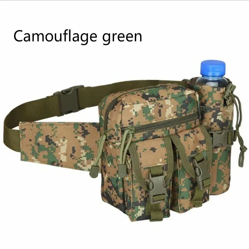 Color: Blue - Men's Tactical Casual Fanny Waterproof Pouch Waist Bag Packs Outdoor Military Bag