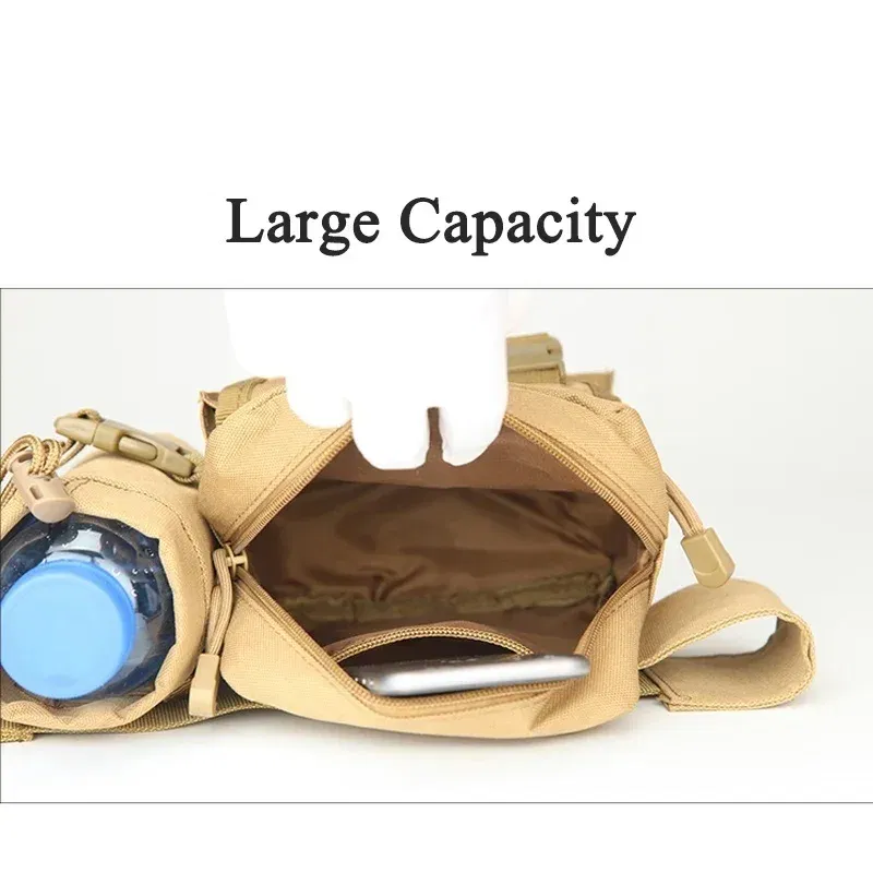 Color: Blue - Men's Tactical Casual Fanny Waterproof Pouch Waist Bag Packs Outdoor Military Bag