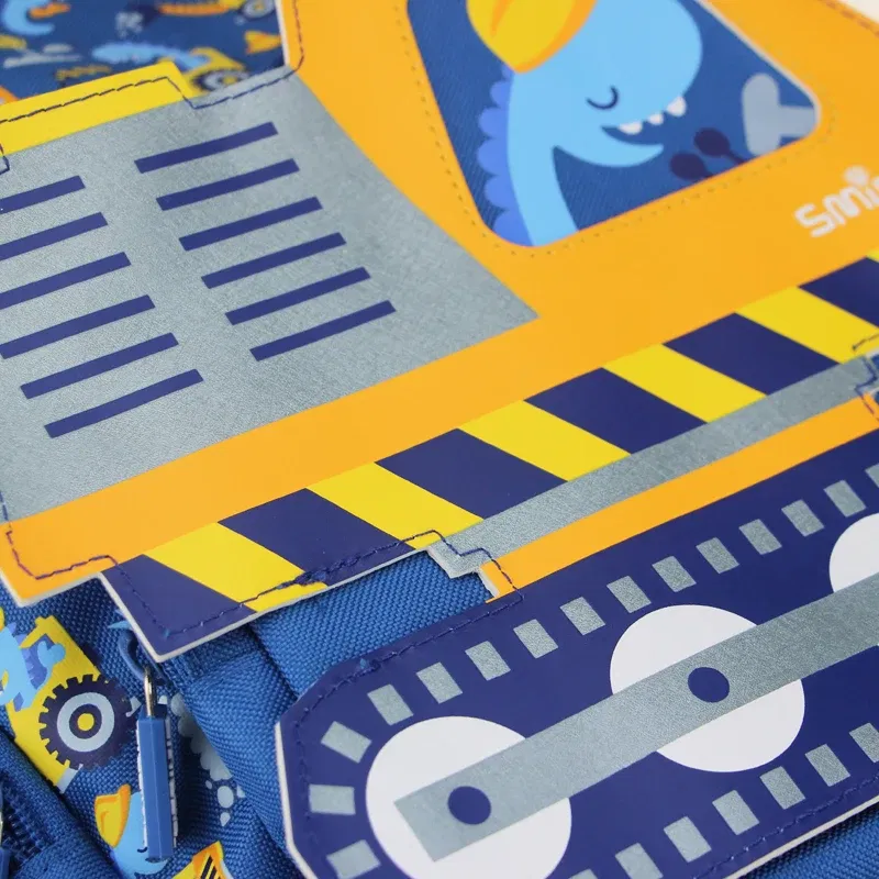 Australia smiggle original children's schoolbag boys excavating machinery shoulder backpack Kawaii 3-7 year modeling bags 14 inc