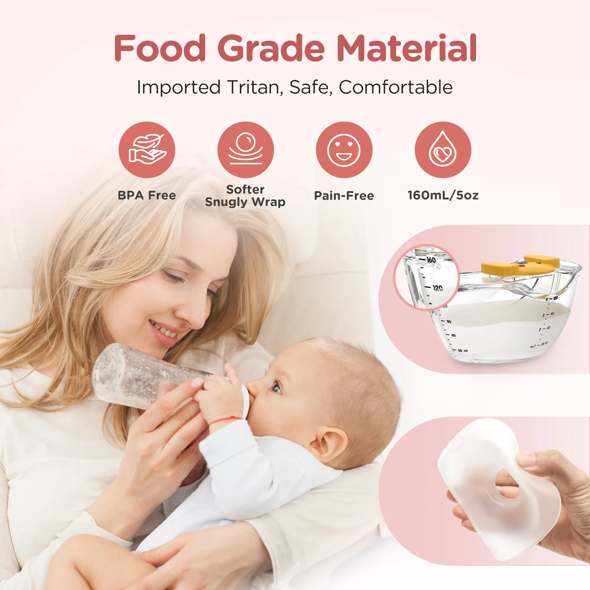 Color: black - Hands Free Breast Pump Electric Wearable Breast Pump 3 Modes & 12 Levels Portable Wireless Breast Pump Low Noise Breastfeeding