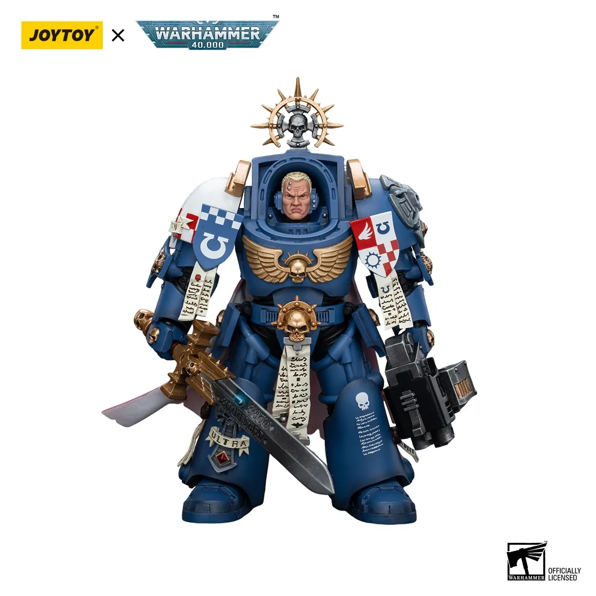 Color: Burgundy - [IN-STOCK]JOYTOY Warhammer 40K 1/18 Action Figures Ultramarines Lieutenant Titus&Remus Ventanus&Intercessors&Jump Pack  Model
