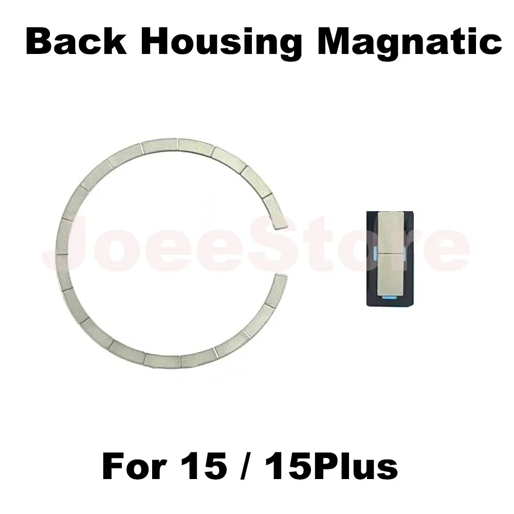 Color: Rose, Ships From: CHINA - 2pcs Magsafe Magnetic Metal Ring For iPhone 15 12 13 14 Pro Max Mini Plus Back Housing Glass Wireless Charging Magnet Repair
