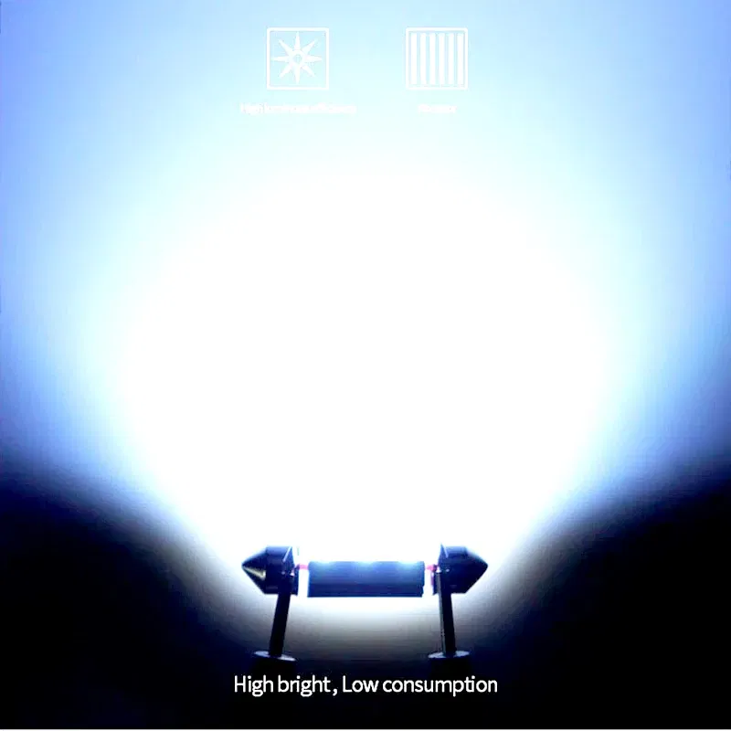 Emitting Color: WHITE, Color Temperature: 5000K - 1pcs 3030 Festoon 31mm 36mm 39mm 41/42mm C5W Led Bulb CANBUS C10W Dome Reading Lamp Car Beleuchtung Interior License Plate Light