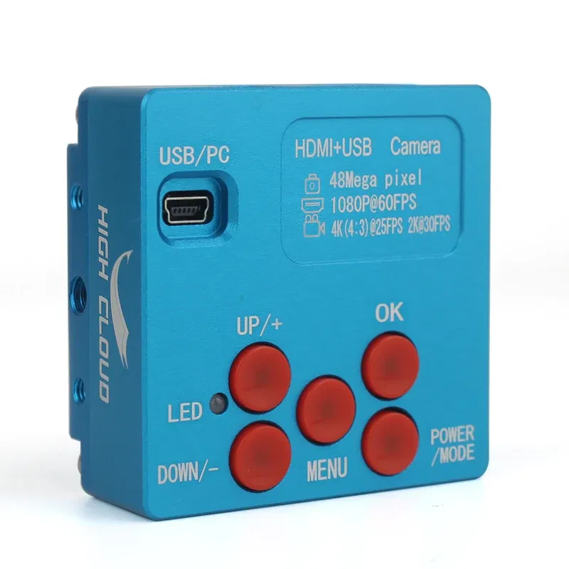 Color: Gold - SONY 48MP 4K 1080P HDMI USB Digital Video Monocular Microscope Camera 130 Zoom C-Mount Lens For Phone PCB Soldering Repair Tools