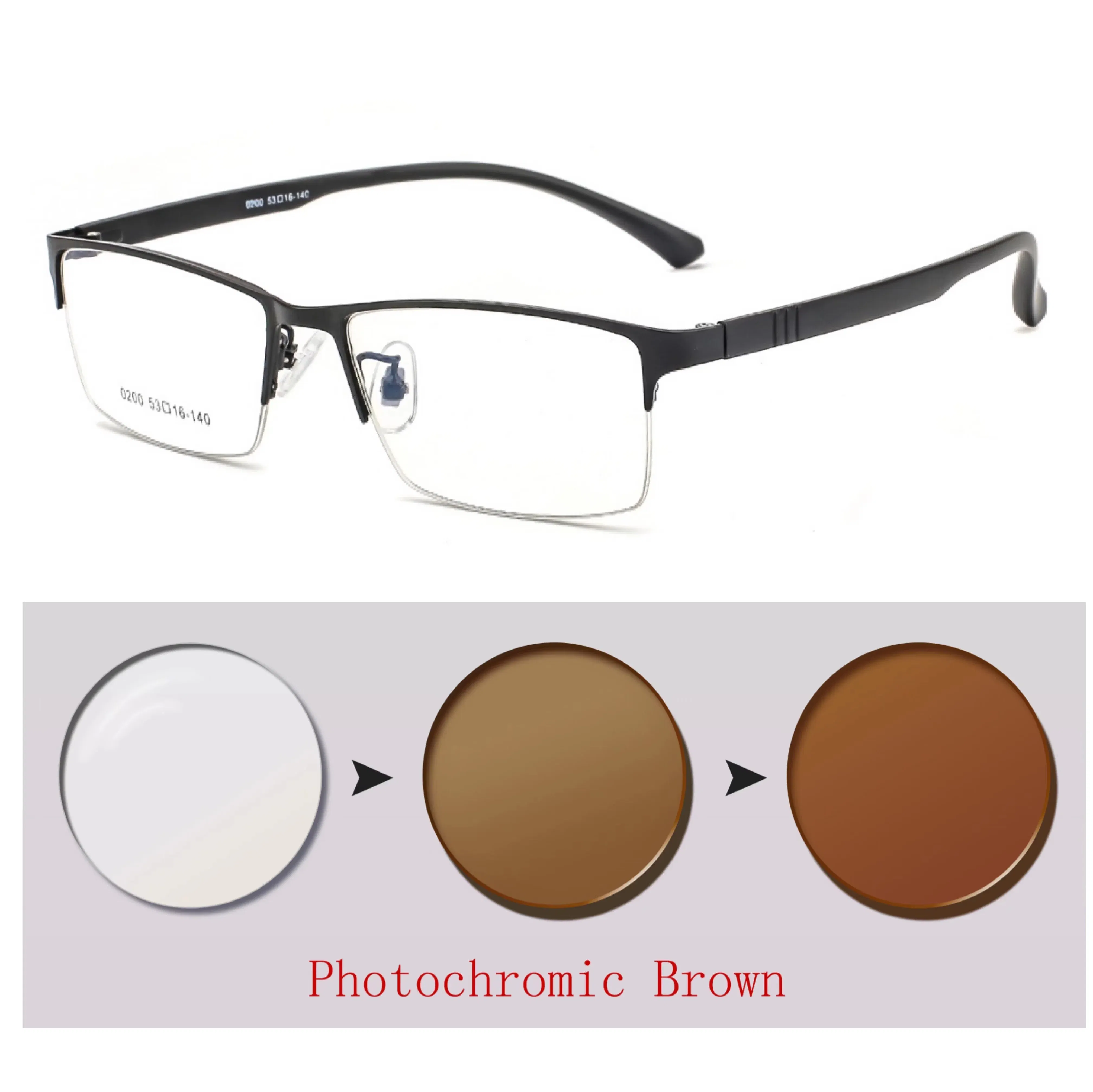 Frame Color: Khaki, Ships From: CHINA, Eye Prescription: +400 - Photochromic Sunglasses Chameleon Lens Myopia Blue Light Blocking Men's Computer Glasses Game for Sight +0.50 +0.75 +175 +2.5 +6