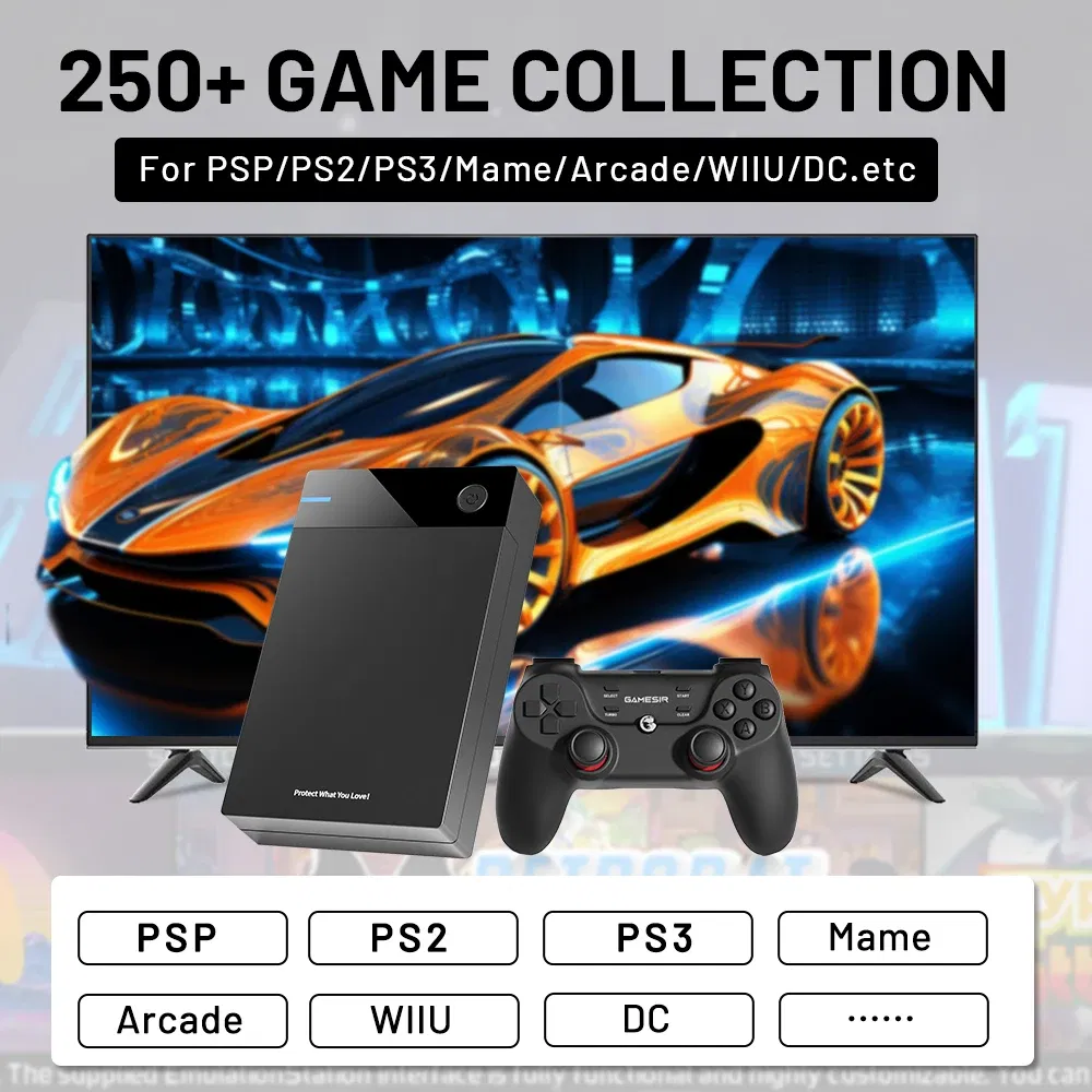 Color: Yellow, Ships From: CHINA - New! 12TB Gaming HDD with Hyperspin Launchbox Retrobat Playnite with 86000+ Retro Video Games Super Console for