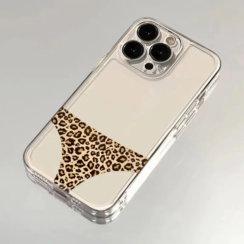 Color: Clear, Ships From: CHINA, Material: Acrylic - for IPHONE 15 case 14 13 12 11 PROMAX 7 8 PLUS X XR XS MAX Leopard print soft silicone anti-drop and shock-proof
