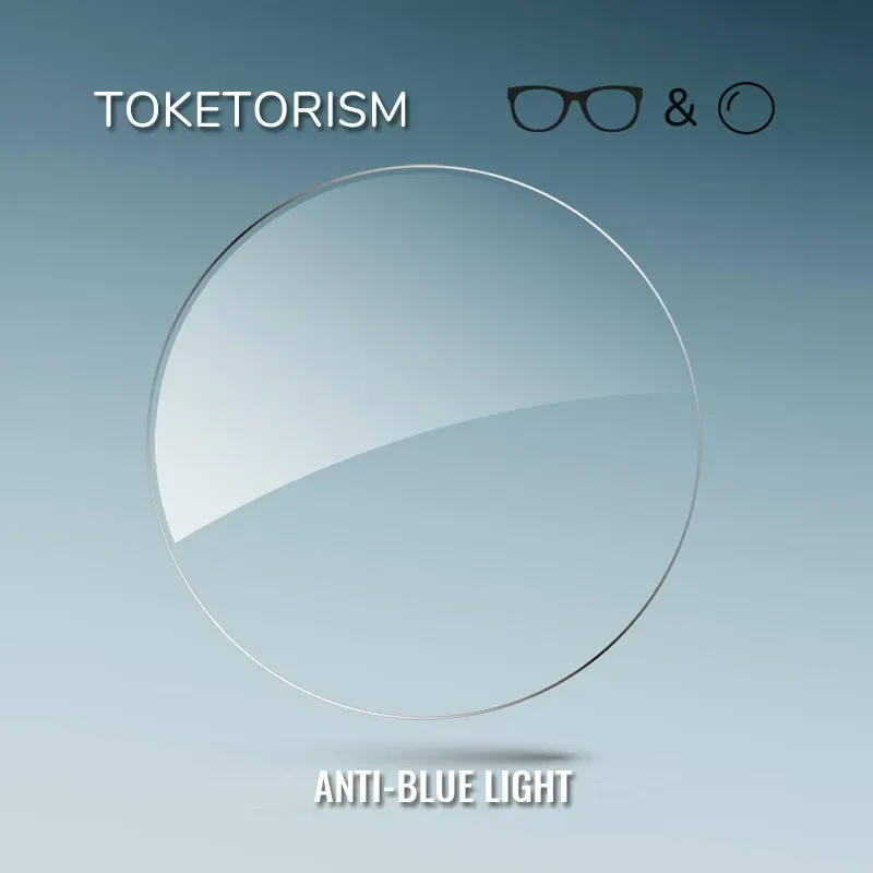Lenses Color: WHITE, Lens Index: 1.74 - Toketorism Anti Blue Light Lenses Resin Aspheric Glasses Lens Prescription Computer Glasses