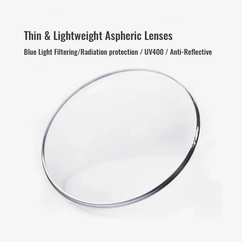 Lenses Color: WHITE, Lens Index: 1.74 - Toketorism Anti Blue Light Lenses Resin Aspheric Glasses Lens Prescription Computer Glasses