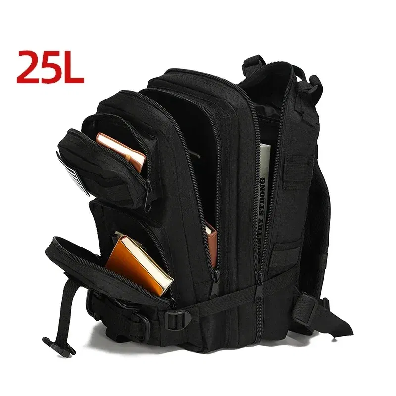 Color: Khaki - 25L/50L Outdoor Sports Fitness Backpack Training Modular Backpack Multifunctional Backpack