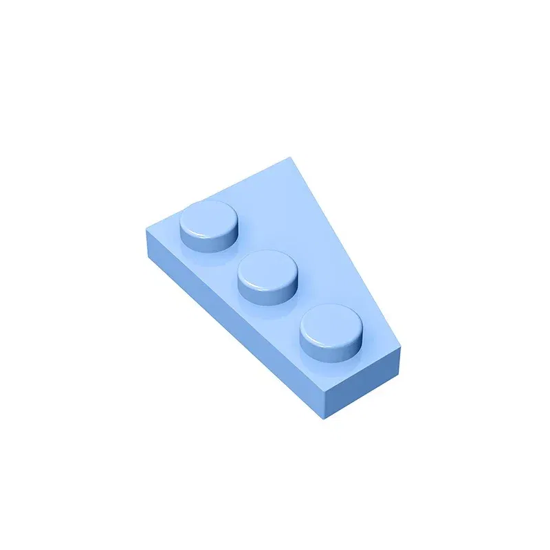 Color: tan - Gobricks GDS-546 Wedge, Plate 3 x 2 Left  compatible with lego 43723 pieces of children's DIY Assemble Building Blocks