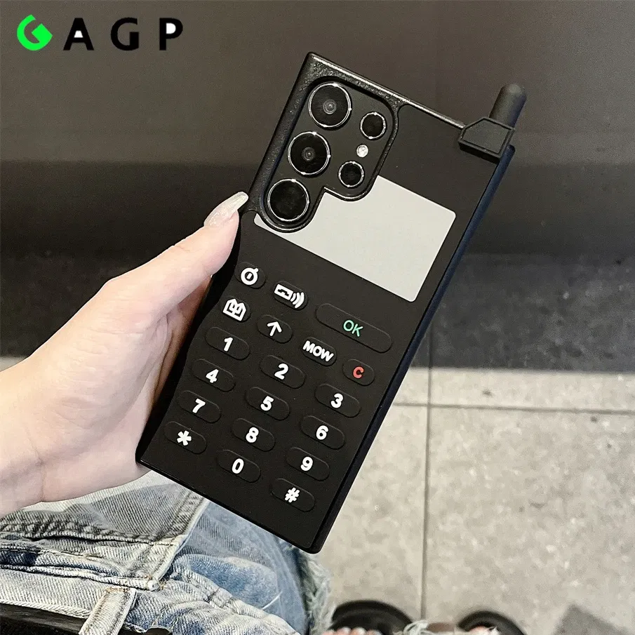 Color: army green, Material: PE - S24 Ultra Case 3D Cute Game Box Design Cellphone Luxury for Samsung Galaxy S23 S24 Ultra Phone Cases Cartoon Shockproof Cover