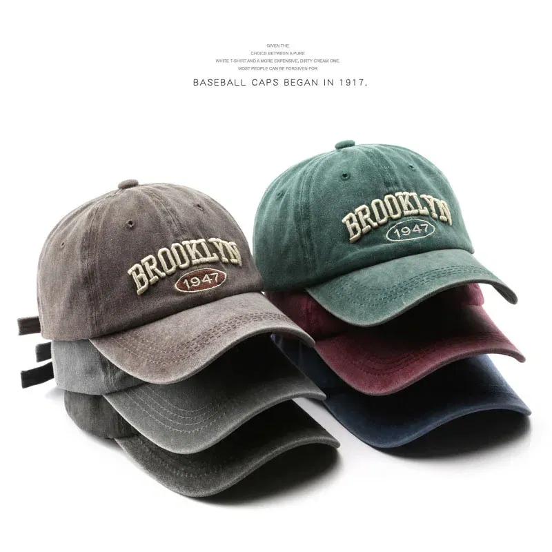 Color: Red - Brooklyn Alphabet Baseball Cap Men Women's Cowboy Baseball Cap Summer Cotton Hat Snapback Hip-Hop Hat Casual Gorra Hombre Visor