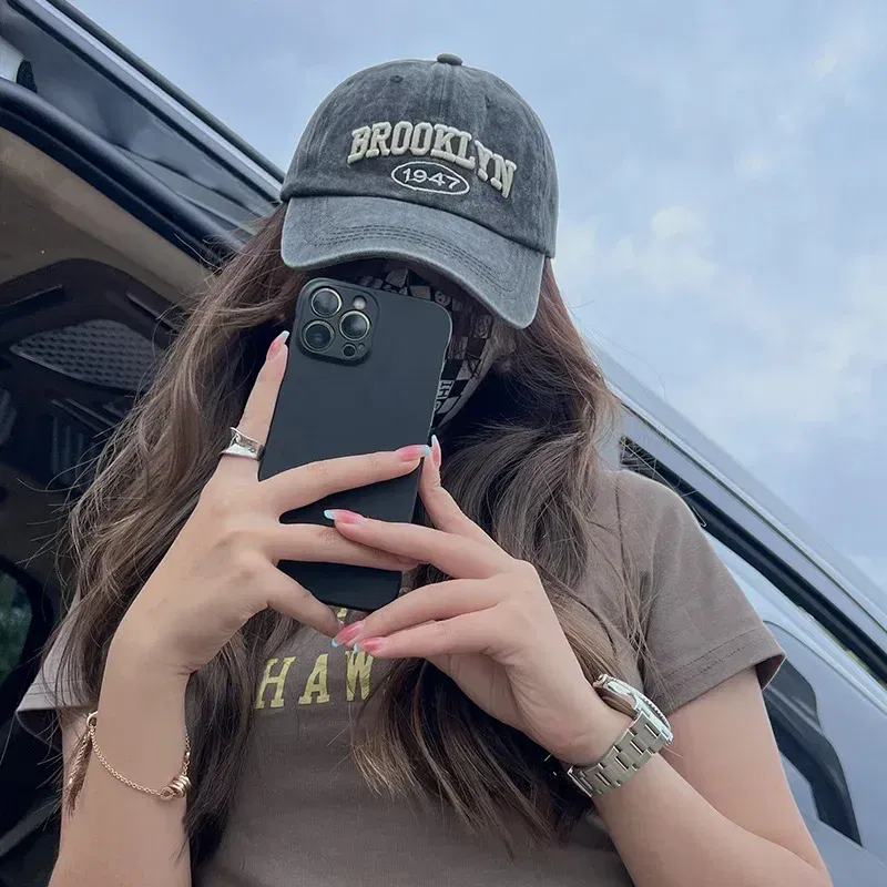 Color: Red - Brooklyn Alphabet Baseball Cap Men Women's Cowboy Baseball Cap Summer Cotton Hat Snapback Hip-Hop Hat Casual Gorra Hombre Visor