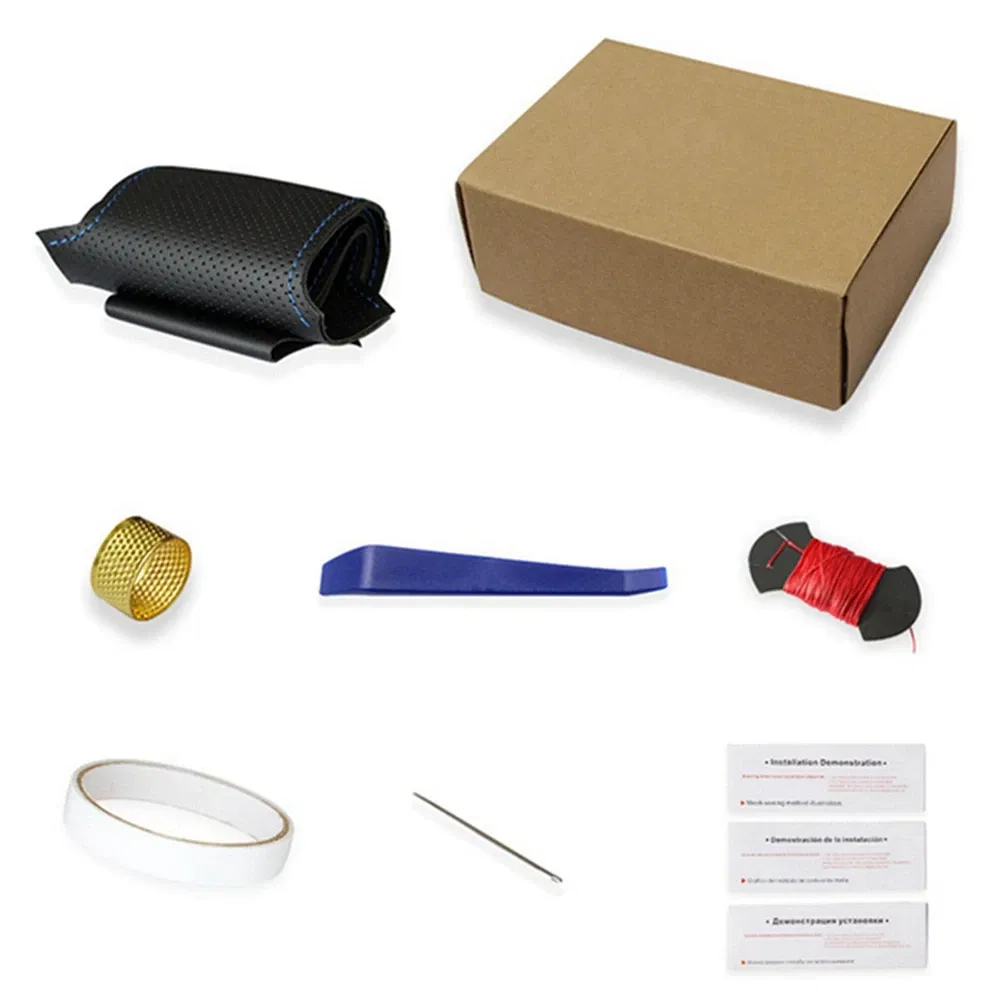 Color Name: black - Hand Stitched Microfiber Leather Car Steering Wheel Cover For Opel Astra Borant 2006 2007 2008 Original Steering Wheel Braid