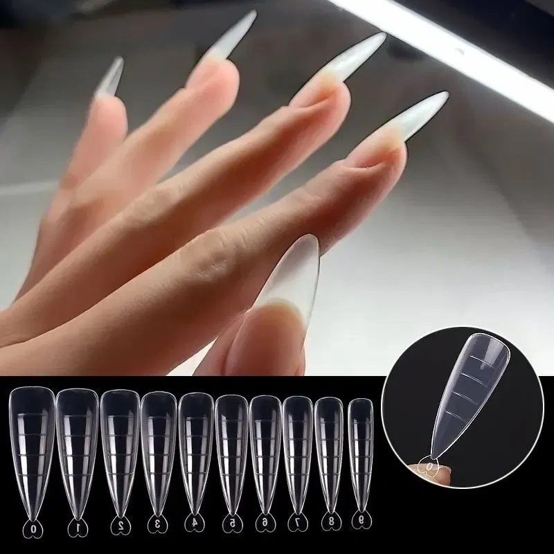 Color: MULTI - 120pcs Nail Forms Full Cover False Nails Quick Building Mold Fake Nail Shaping Extend Top Molds For Gel Salon Manicure Art
