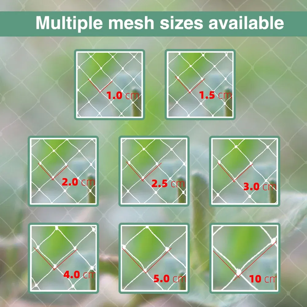 Color: grey, Size: 4XL - 3x1-20M Anti-bird Netting Garden Outdoor Pest Barrier Knotted Square Mesh Protection Net Extra Strong Poultry Breeding Nylon Net