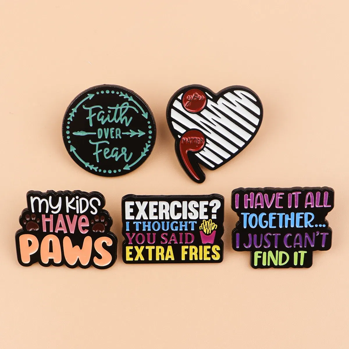 Metal color: Light Yellow Color - Cartoon Duck Possum Quotation Lapel Pins for Backpack Metal Enamel Pin Brooch on Clothes Men Women Badges Accessories Gift