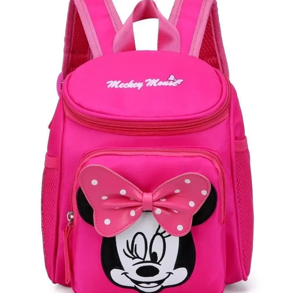 Color: black - Disney New girls frozen elsa anna princess Plush Backpacks kids School Bag Breathable kindergarten backpack