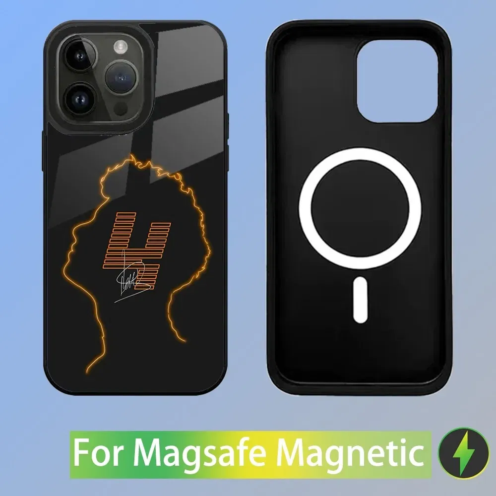 Color: Brown, Material: tpu - F1 Formula 1 L-Lando Norris Phone Case For iPhone 16,15,14,13,12,11,Plus,Pro,Max Mini Magsafe Magnetic Wireless Charging