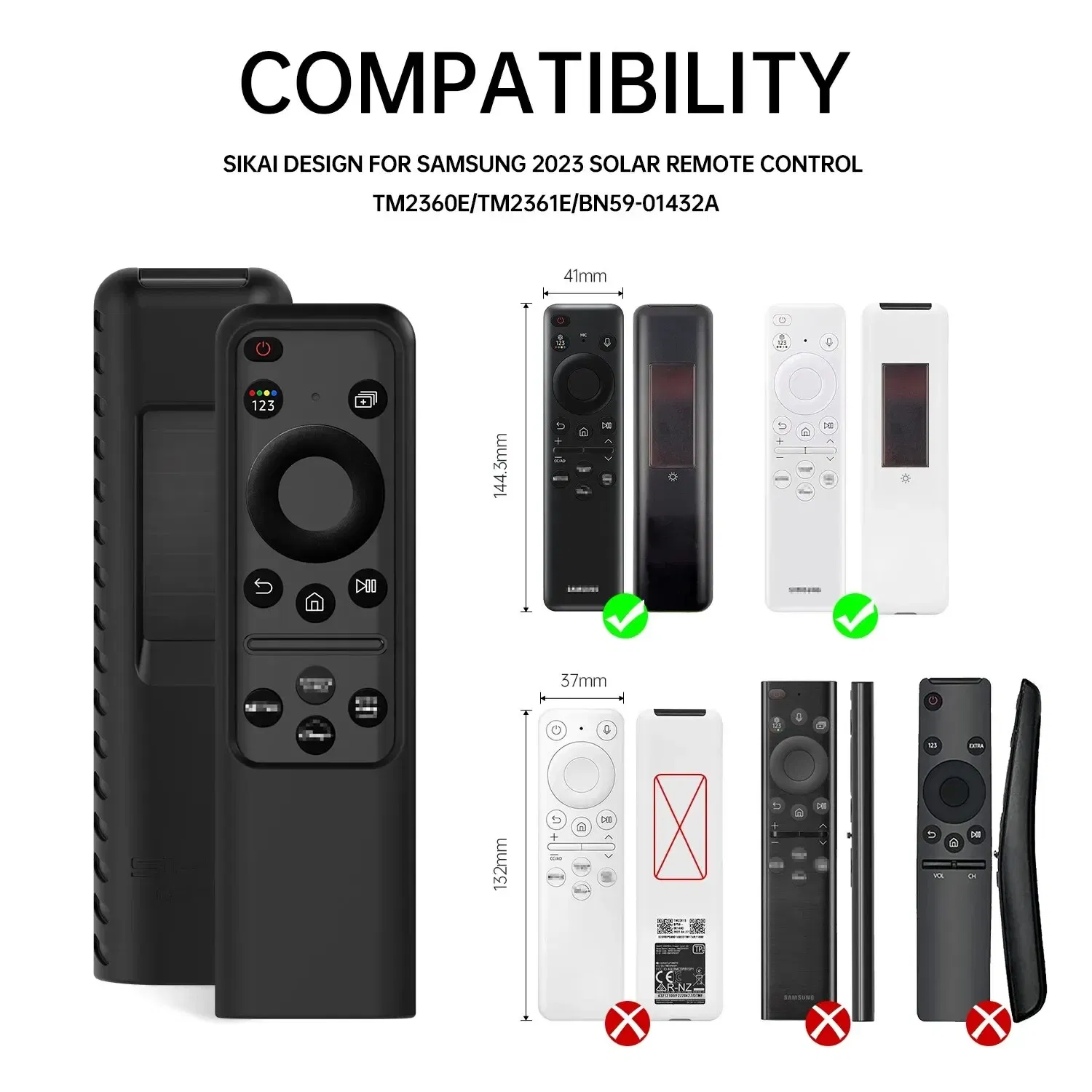 Color: light yellow - Silicone Remote Cover for Samsung 2023 TM2360E BN59 01432A TM2361E BN59 01455E Samsung Smart TV Remote Anit Lost with Lanyard