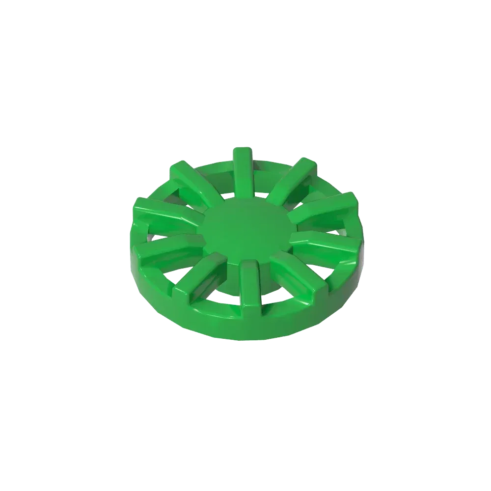 Color: Wood - Gobricks GDS-21262 Wheel Cover 7 Spoke Y Shape - for Wheel 18976 compatible with lego 18978B Assembles Building Blocks