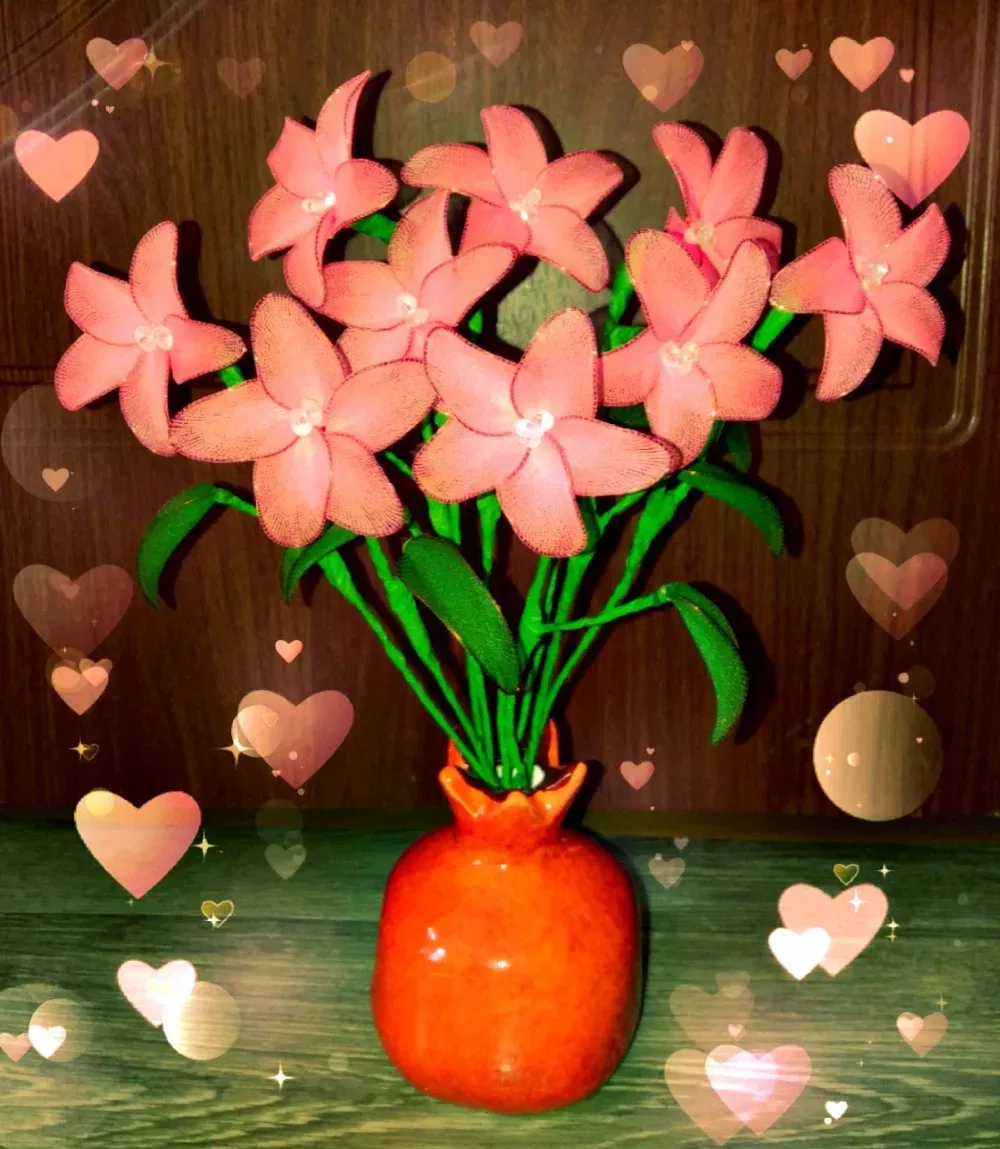 Color: Orange - 5pcs Multicolor Tensile Nylon Stocking DIY Flower Making Material Handmade Craft Accessory Wedding Home DIY Nylon Flower